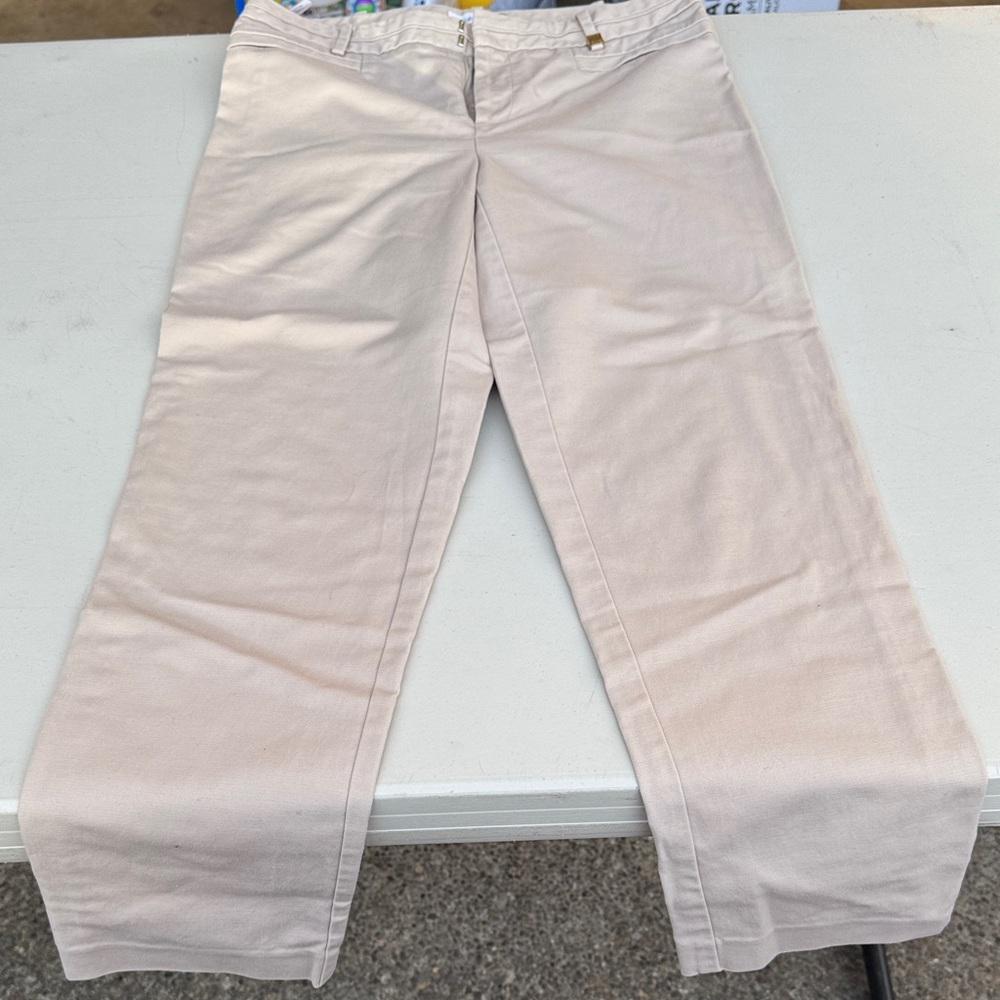 Calvin Klein Women's Cream Straight Leg Jeans